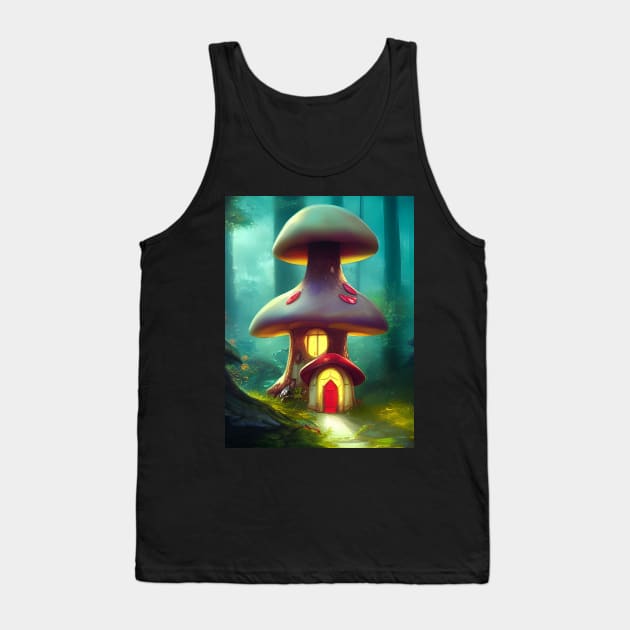 Enchanting Home for Sale (7) - Magic Mushroom House Tank Top by TheThirdEye